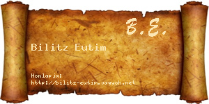 Bilitz Eutim névjegykártya